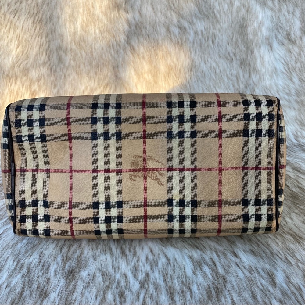 Burberry Bowling Bag Haycheck Chester Boston Satchel - Picture 15 of 17